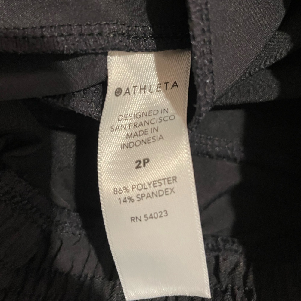 Athleta Brooklyn Textured Black Camo Jogger Size 2 Petite Lightweight Travel - Picture 7 of 11